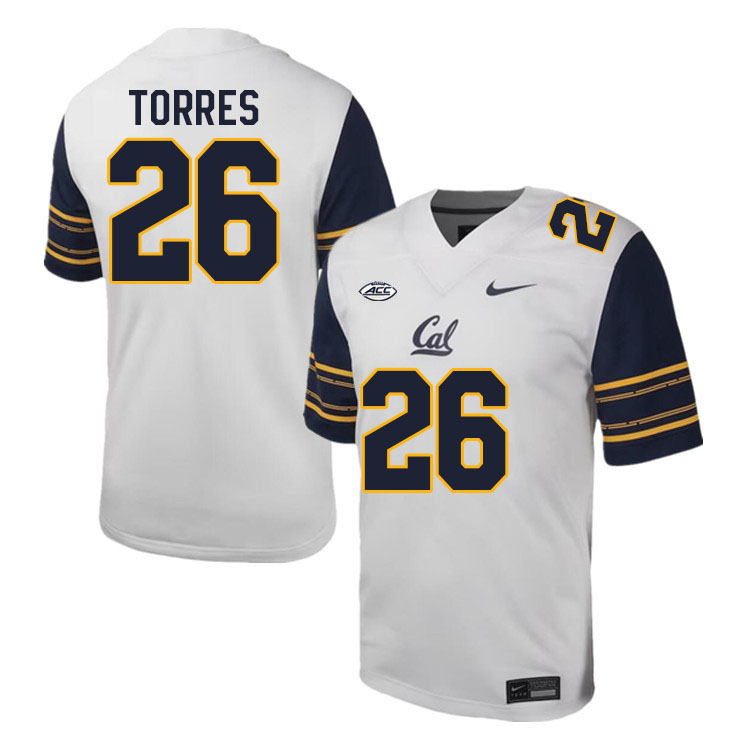 Men #26 Isaac Torres California Golden Bears ACC Conference College Football Jerseys Stitched Sale-W